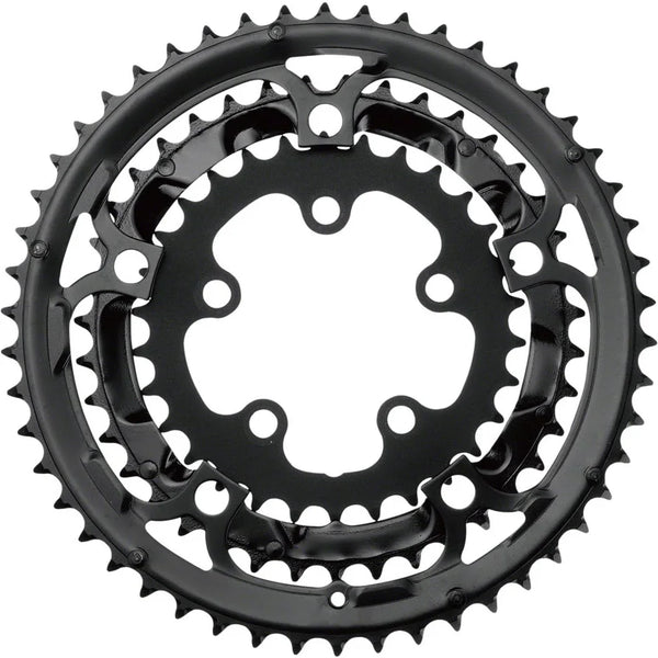Samox 323ASS Chainring Set - 50/39/30t 130/74 BCD Aluminum Outer Ring Steel Middle/Inner Ring