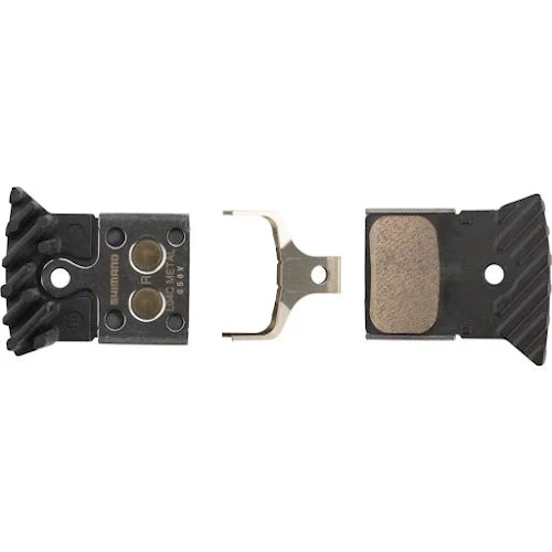Shimano L04C-MF Disc Brake Pads - Metal Compound, Finned Alloy and Stainless Steel Back Plate, One Pair