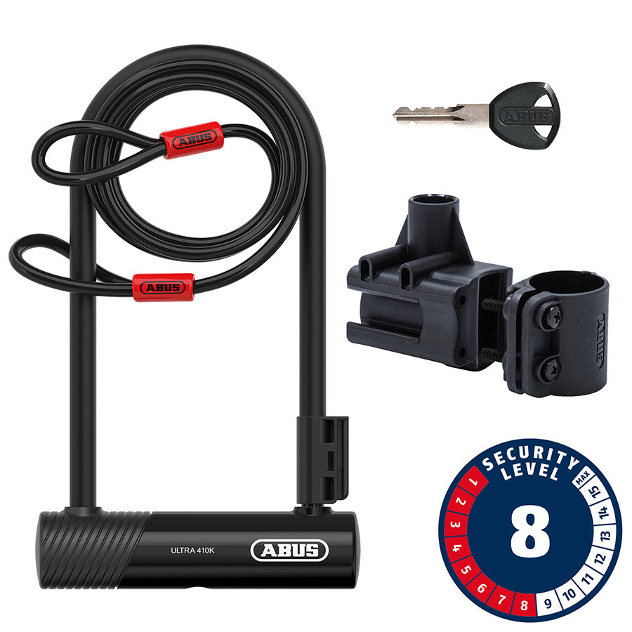 Abus Ultra 410K + Cobra U-Lock Key 12mm 170x230mm 6.7''x9''