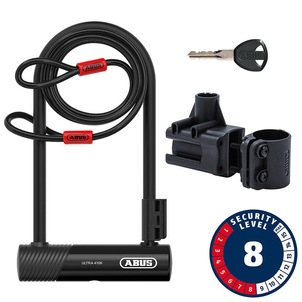Abus Ultra 410K + Cobra U-Lock Key 12mm 170x230mm 6.7''x9''