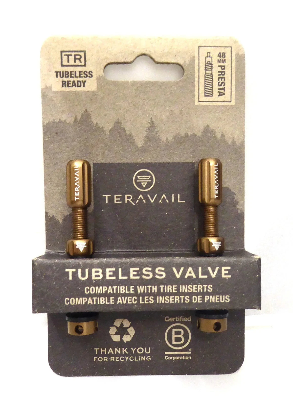 Teravail Alloy Tubeless Valves Pair 48MM