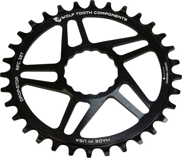 Wolf Tooth Direct Mount Chainring - 32t RaceFace/Easton CINCH Direct Mount Drop-Stop 6mm Offset Black