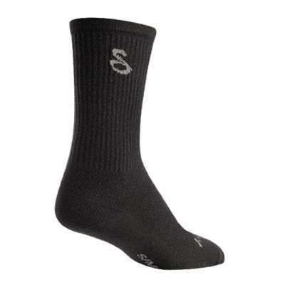 SockGuy Tall Black Wool 6" Socks