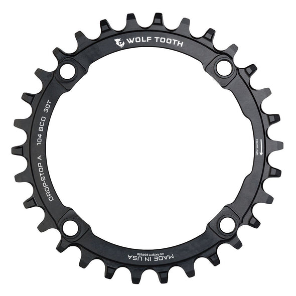 Wolf Tooth 104 Bcd Chainring 30T 104 Bcd 4-Bolt Drop-Stop